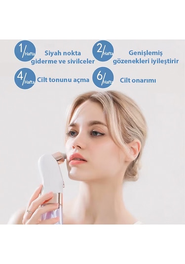 Ezere Su Hazneli Şarjlı Vakumlu Siyah Nokta Temizleme Cihaz