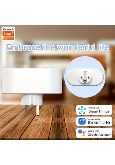 Motion003 1 Paket Avrupa Standartlı Çift Fişli Akıllı Ev Cihazı Ses Kontrolü Uzaktan İş