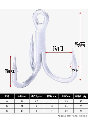 10 Adet 4 6 8 Siyah Balıkçılık Kanca Yüksek Karbonlu Çelik Tiz Olta Takımı Viraj Tiz Bas 8 -10pcs