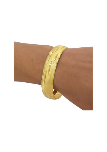 Ferizz 22 Ayar Altın Kaplama Imitasyon Bilezik 15Mm Kalınlık (478461856) Altın