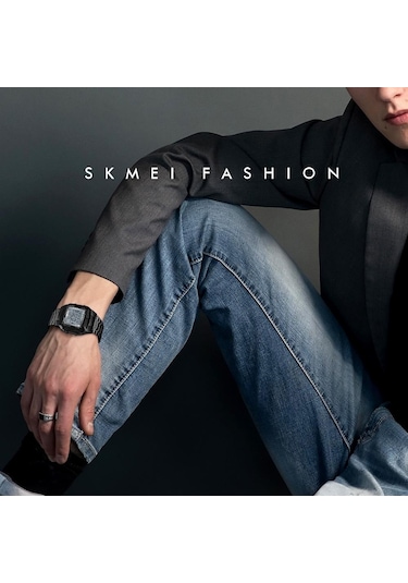 Gümüş Skmeı Spor Saat Erkekler Dijital Saat Elektronik Erkek Saatler Top Marka Lüks Su Geçirmez Erkek Izle