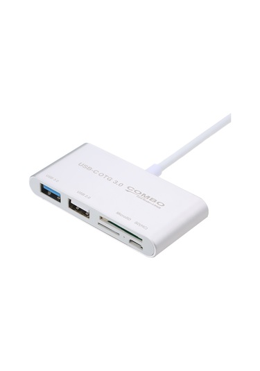 Wezone Alüminyum 5-in-1 Usb-c 3.1 Hub: Usb 3.0 Çevirici, Sd/tf Kart Okuyucu, Otg Desteği - Gümüş 5gbps