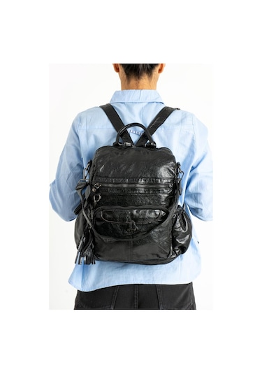 Y.s.deri Kadın Sırt Çantası Yumuşak Suni Deri Fonksiyonel Kullanım Omuz Ve Sırt Çantası Vegan 35 25 Cm 001