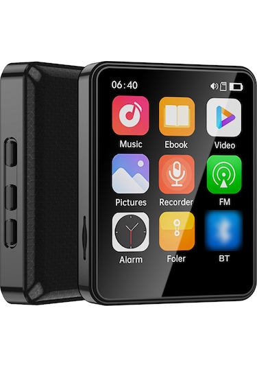 Kangvka Bluetooth 5.3 Dokunmatik Ekran Mp3 Mp4 Çalar, Dahili Hoparlör Ve Tf Kart Desteği İle Müzik, Video Ve E-kitap Keyfi