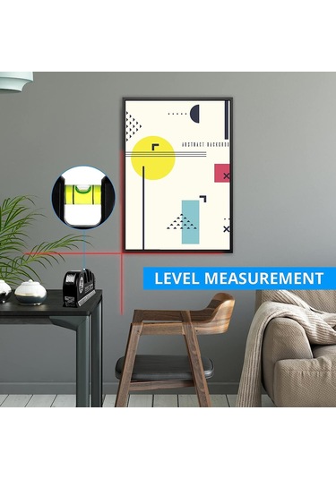 Moveevo Manyetikli Enstrüman: 8ft Lazer Seviye Çizgici - Dikey/yatay Işık, Metrik Ve Standart Ölçü, Duvar Dekorasyonu İçin Doğru Hizalama
