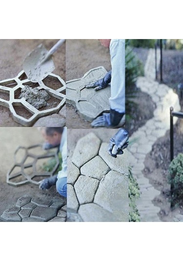 Sones Manuel Çimento Beton Yol Kalıbı Plastik Kalıp Dıy Bahçe Yol Kalıbı