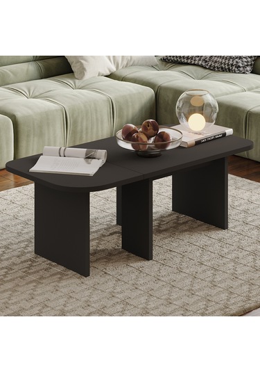 Iris Modüler Orta Sehpa Modern Tasarım, Çok Amaçlı Kullanım Sehpa Antrasit