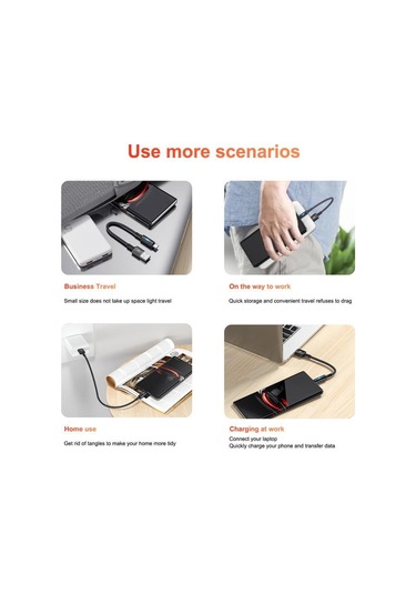 Fonken Kısa C Tipi Android İçin 2.4A 25 CM Gösterge Işığı İle Hızlı Şarj Kablosu Micro USB