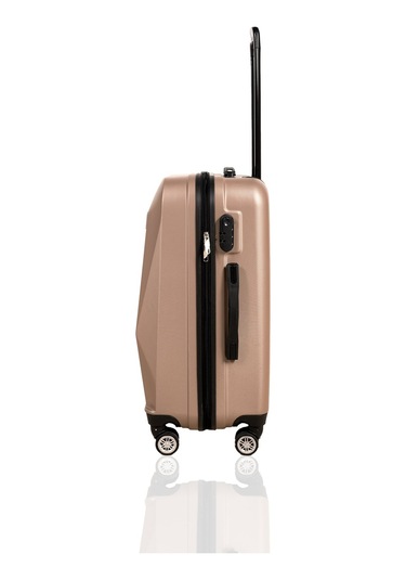 Polo&Sky Elmas Model Gold Renk Orta Boy Valiz Bavul Altın