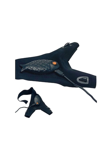 Led Işıklı Sağ Sol El Tamirci Ve Balıkçı Eldiveni Siyah