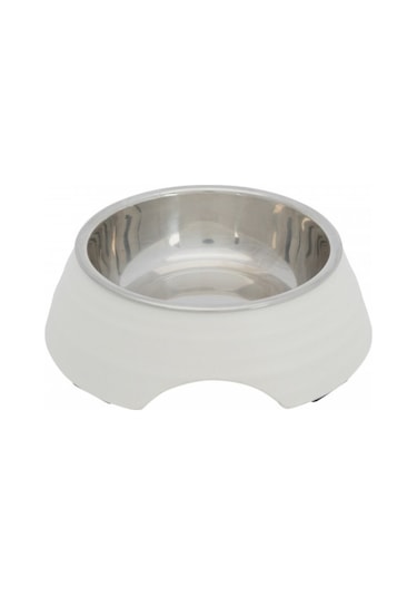 Trixie 25182 22 CM Melamin Kaplı Paslanmaz Çelik Köpek Mama ve Su Kabı 800 ML