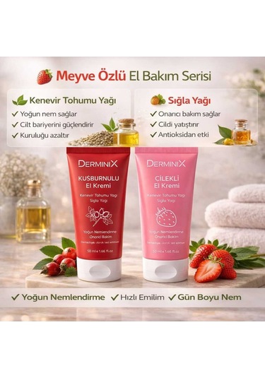 El Kremi 2'li Set 50 Ml Çilek & Kuşburnu Yoğun Nemlendirici Bakım