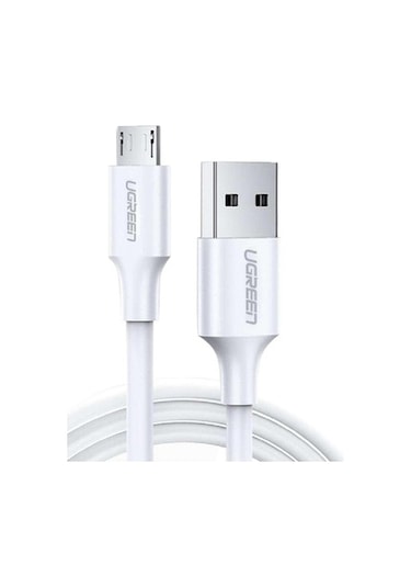 Ugreen 2.4A Micro USB Data ve Hızlı Şarj Kablosu 1 M Beyaz