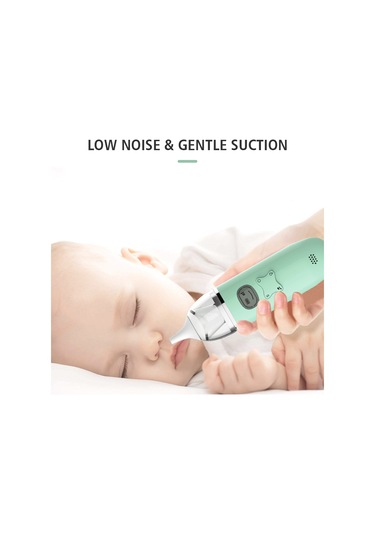 Vkemall Bebek Burun Aspiratörü, 3 Seviye Emme Gücü Ve Led Ekranlı, Yumuşak Müzik İle Rahat Solunum Sağlayıcı, Silikon Uçlar Pembe/yeşil