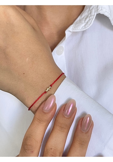 14 Ayar Altın Nazar Boncuklu 3 Dorikalı Altın Şans Bilekliği Altın