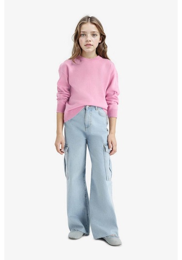 Defacto Pembe Kız Çocuk Kazak C6902a8/pn444 Pembe