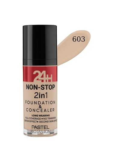 Pastel 24 H Non-Stop 2 İn 1 Fondeten Concealer No:603