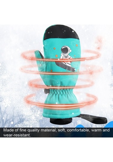 Pazly Su Geçirmez Rüzgar Geçirmez Bisiklet Eldiveni Çocuk Kışlık Kalın