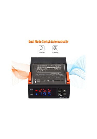 Geeroyoo Sht2000 Akıllı Sıcaklık Nem Kontrol Cihazı - Isıtma/soğutma/nemlendirme/de Nemlendirme - Hassas Sensörlü - Ac 110-220v