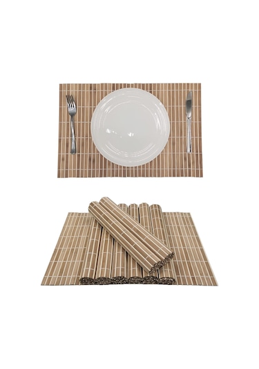 Mien Bambu Amerikan Servis 6 Lı Mien-834 Kahverengi