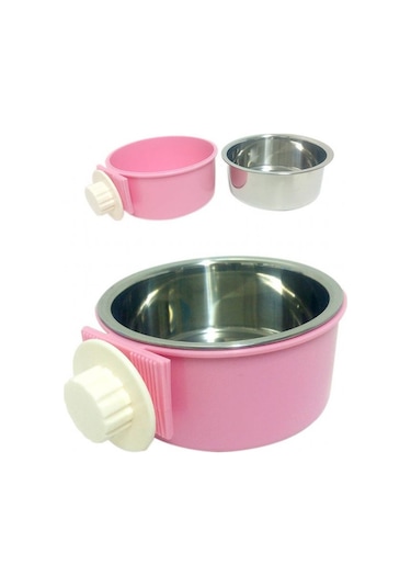 Maxi Life Melamin Gövdeli Vidalı Çelik Kedi Mama Kabı Çok Renkli