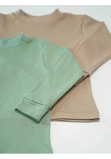 Gulilapuli Yenidoğanlar İçin Uzun Kollu Tişört Seti, 2'li Set. 244749533 Kahverengi