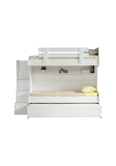 Ranza, Su Mdf Mebran Yavrulu Ranza + Mdf 3 Kapılı Dolap - Setay Beyaz