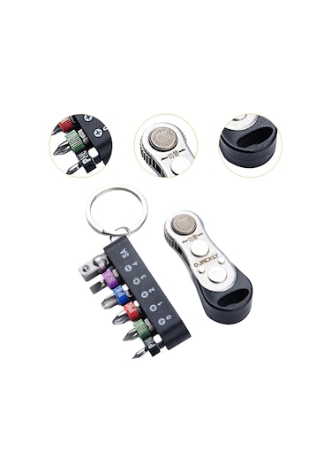 Suntek Cihaz Tamiri Için 7 Parça Mini Cırcır Anahtarı Seti