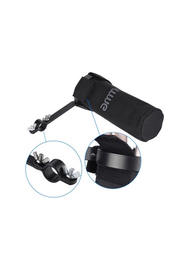 Davul Standı İçin Alüminyum Alaşımlı Kelepçeli Davul Çubuğu Tutucu Baget Çantası 600d