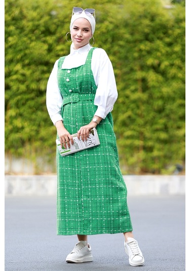 Bear Askılı Düğmeli Jile 582 - Yeşil