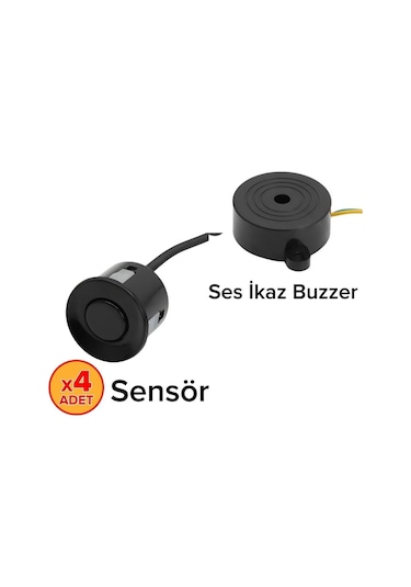 Ford Focus Titanium Stil Uyumlu Araç Park Sensörü Ses İkazlı E20 Siyah Sensör