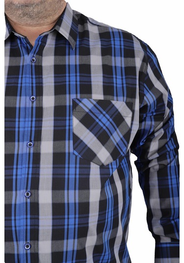 Starbattal Büyük Beden Erkek Cepli Gömlek Viento 23368 SAKS