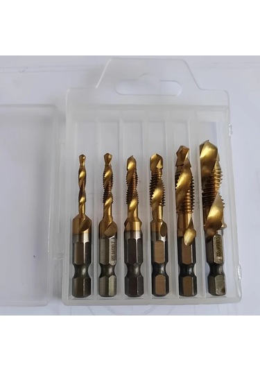 Chuangyinshop 6 Parça Yüksek Mukavemetli Alaşım Matkap Ucu Seti: Paslanmaz Çelik Delme Ve Kılavuz Çekme