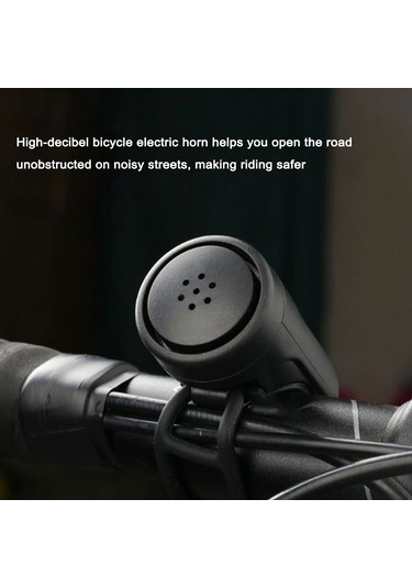 Bisiklet Çan 120db Yüksek Sesli Elektrikli Bisiklet Y25838 Siyah Siyah