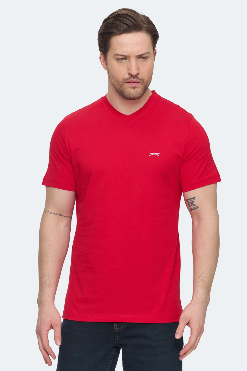 Slazenger Sargon 5 Li Set Erkek Beyaz - Lacivert - Kırmızı - Mavi - Koyu Yeşil Tişört Beyaz - Lacivert - Kırmızı - M