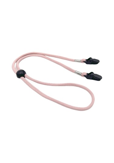 Binici Çene Askısı Ve Klipsli Kordon Seti - Polyester Malzemeden Rahat Ve Sağlam Şapka Tutucu Aksesuar Pembe
