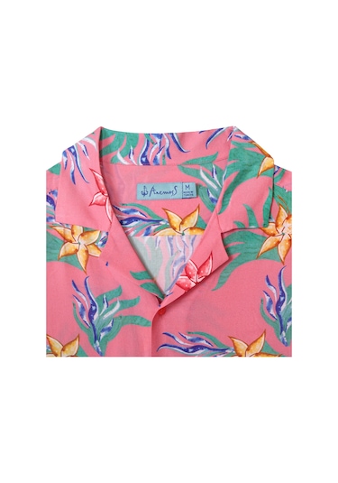 Anemoss Mercan Desenli %100 Viskon Yumuşak Nefes Alabilir Kumaşlı Erkek Gömlek Çok Renkli