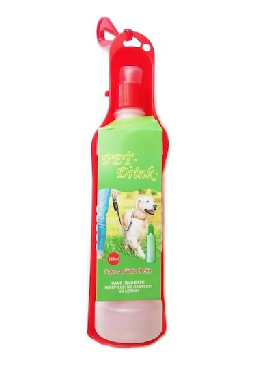 Askılı Seyahat Gezdirme Köpek Suluğu 500 ML