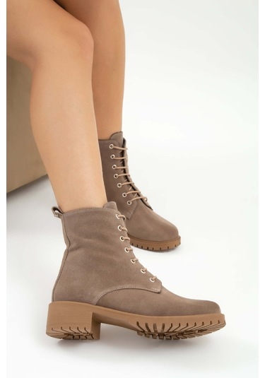 Tamer Tanca Kadın Hakiki Deri Vızon Suet Yrm Casual Bot 33 Tnc1996 Bn Bot Sk22/23 Vızon Suet Yrm Vizon