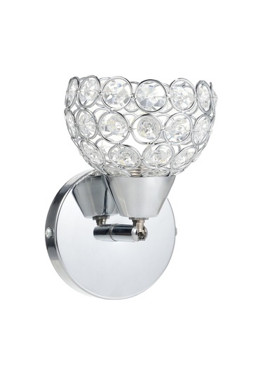 Ranyeek Gümüş Metal Kristal Duvar Lambası, E26 Yuva, 110-130v, Ev Odaları İçin, Aydınlatma Aleti Işık Kaynağı Hariç Gümüş