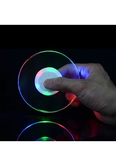 Besthome1 Ültra İnce 10cm Beyaz Işık Bardak Altlığı - Suya Dayanıklı Led Işıklı, Bar/parti Dekorasyonu