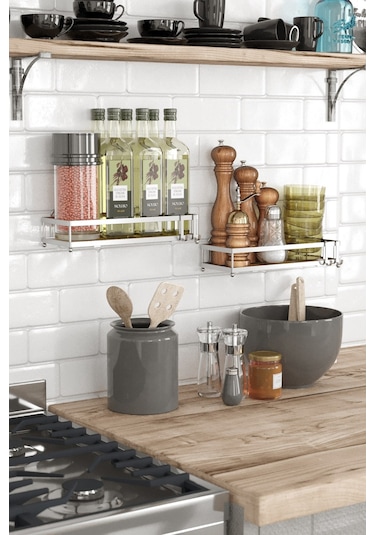 Teknotel Düzenleyici Şampuanlık Banyo Duş Rafı Silver St280h Krom