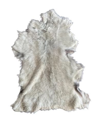 Naturel Uzun Tüylü Koyun Postu - Doğal Post Paspas Gri