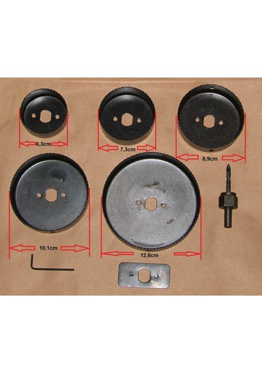 8 Parça Karbon Çelik-panç-delik Açma Testere Seti