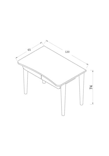 Flora Logo 120 Meşe / Çalışma Masası / Bilgisayar Masası / Ders Çalışma Masası / Öğrenci Masası
