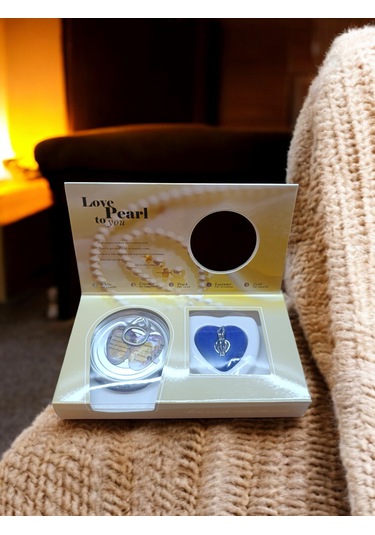 Love Pearl İstiridye İçinde Kutu Açılımı İnci Kolye Altın - Koyu Füme