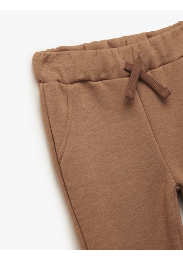 Koton Cep Detaylı Şardonlu Basic Jogger Eşofman Altı Kahverengi 6wmb40006tk Kahve