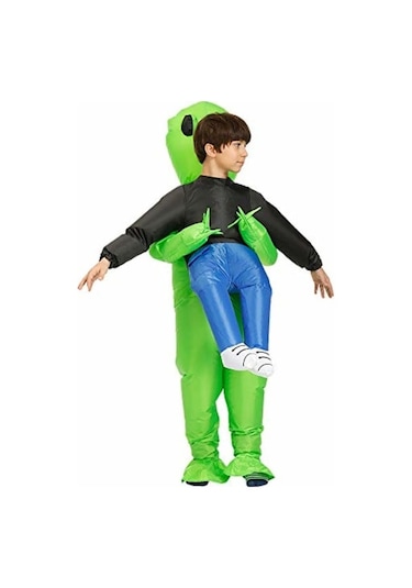 Çocuklar İçin Cadılar Bayramı, Cosplay Ve Güzel Kostüm Yeşili Nabila Şişme Uzaylı Kostümü