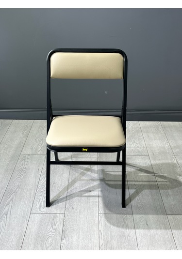 Katlanır Kamp Sandalyesi Cappuccino Piknik Sandalyesi Kapuçino Deri Siyah - Cappuccino