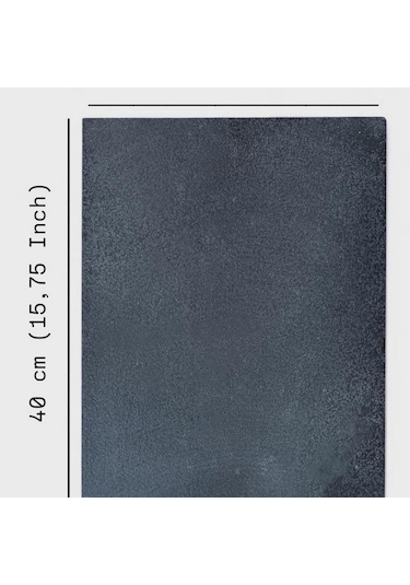 Seplyhome Doğal Bazalt Mangal Taşı, Pizza Taşı, Fırın Taşı, Ekmek, Et Taşı 30x40 Cm Doğal Bazalt Pişirme